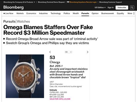 omega blames staffers over fake record $3 million speedmaster|omega watch company scam.